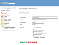 Modul Správa administrátorů