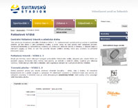 Svitavský stadion - Www stránky / prezentace, redakční systém